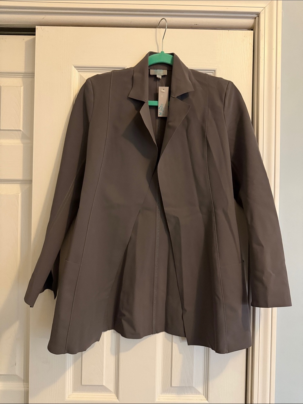 M2057 by Maria Pinto Women's Gray Open Front Jacket XS